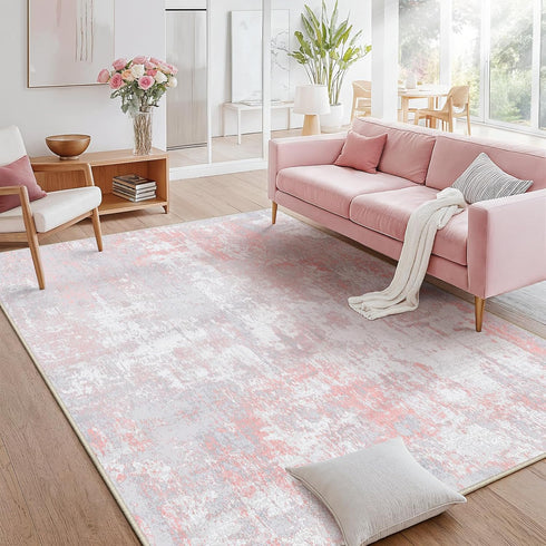 5'x7' RELEANY Washable Area Rugs Non-Slip Modern Abstract Soft for Living Room Entryway Bedroom Nursery, Print Pattern