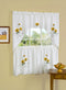 Embellished Tier and Swag Window Curtain Set - 58 Inch Width, 24 Inch Length - Sunshine Light Filtering Polyester
