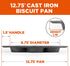 Commercial CHEF Cast Iron Biscuit Pan - Pre-seasoned Cookware for Muffins & Scones