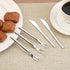 VANRA 5.8in 4-Piece Stainless Steel Dessert Knives Set, Kids Dinner Knife Appetizer Fruit Snack Serving Flatware