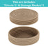 Trivets for Hot Dishes, Trivets for Hot Pots and Pans, Hot Pads for Countertops, Coasters 4 Pcs and Storage Basket 1 Pack, Pot Holders for Kitchen, Cotton Hot Mats Cooking Pad Protect Table (Khaki) by Cazzon