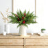 60 Pcs/Set 3D 12.5 Inch Christmas Artificial Pine Branches- Faux Evergreen Cedar Sprigs Branches- Fake Foliage Pine