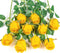 Flojery 10pcs Artificial Rose Flowers, Long Stem Fake Silk Roses for DIY Wedding Bouquet & Home Decor (Yellow)