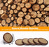 6 Pack 4.3 Inches Mckanti Wood Coasters for Drinks with Cotton Coasters Insert, Wooden Coasters with Holder for Coffee