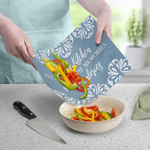 Cut N' Funnel Counting Memories Designer Flexible Plastic Cutting Board Mat, 15" x 11.5", Easy to Clean, Made in the USA