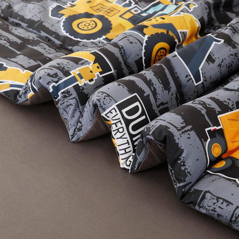 Set Set Sets 1 2 RYNGHIPY Construction Truck Bedding Excavator Tractor Bed for Boys Bedroom Kids Comforter