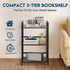 3 LOFTEY Book Shelf Small Bookshelf, Tier Industrial Short Bookshelf, Metal Open Shelf Bookcase for Living Room