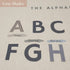 16 24 Inch Bon et Beau x Embroidered Alphabet Poster Framed with Wood Hanger - Neutral Gray Wall Decor for Boys