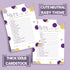 Purple and Gold Baby Shower Games - Word Scramble Game for Gender Reveal - 25 Pack, Royal Mermaid Design