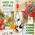 Dunkive Halves(Black,1 Pack) Baltimore Oriole Bird Feeder for Outdoors Oriole Feeder with Ant Moat & Glass Bowl & Ant