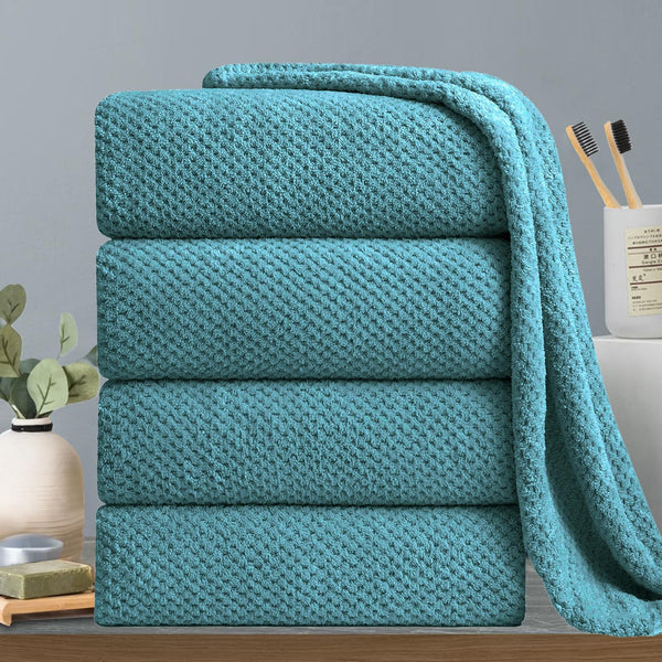 Hailea Extra Large Bath Towels Set 35x70 Inches - Aqua Luxury 600