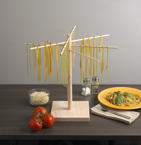 17.4" Fox Run Collapsible Pasta Drying Rack, Wood