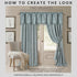 Elrene Home Fashions Mia Jacquard Scroll Blackout Valance, 52" x 19" (1 Valance), Blue