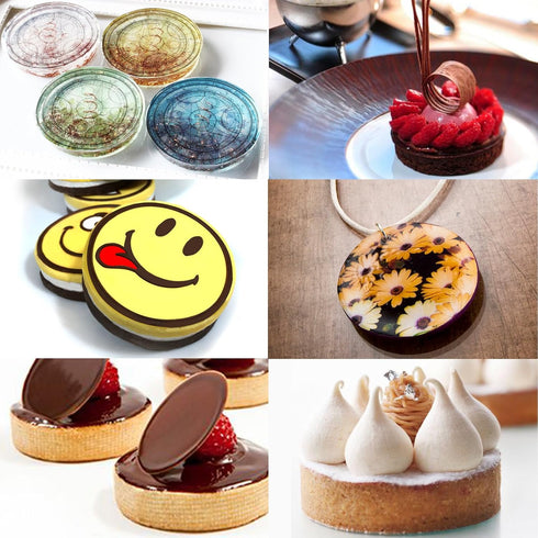FUNSHOWCASE 2-Bundle Large Round Disc Candy Silicone Molds