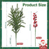 florisso Vases,12 3 Artificial Faux Christmas Norfolk Pine Stems Branches for Bundles Fake Evergreen Real Touch