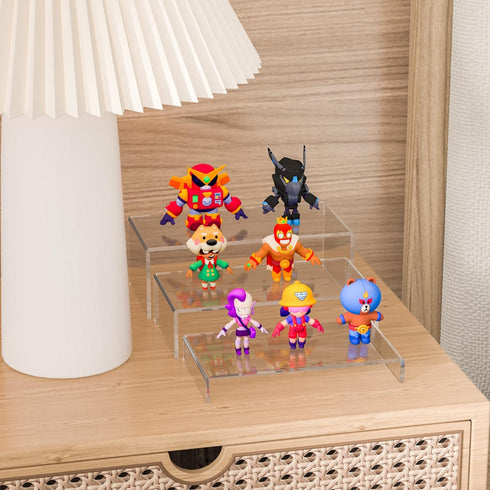 3pcs, Set, 7.5''x8''x8.5'' Sezanrpt Acrylic Risers Display Stands Rectangular Dessert Table Display Clear Display Shelf