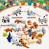 24 3D 1.5-2 Inch Pcs Mini Printed Animals in Sparkle Eggs - Articulated Animal Figurines with Multicolor Gradient