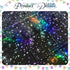 2 Pack 54'' 108'' Iridescent Galaxy Holography Tablecloth, x Color-Shifting Space Table Cover with Reflective Stars