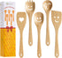 Wooden Cooking Utensil Set - Cute Spatula Set, Funny Bamboo Kitchenware, Unique Mother's Day Gifts for Cooks,