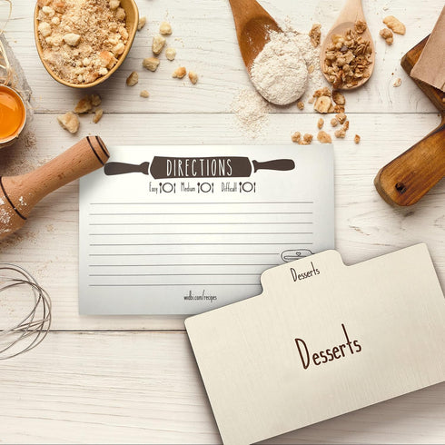 Premium Thick Recipe Cards 4x6 Double-Sided - 50 Pcs Quality Thick Card Stock
