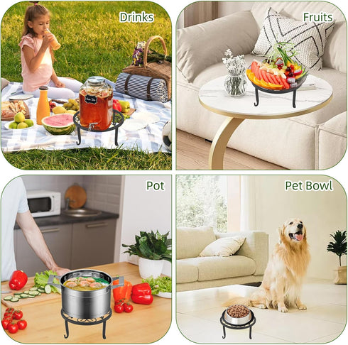 6 Pack Outdoor Plant Stand, Heavy Duty Metal Plant Stand, Flower Pot Stand Indoor Outdoor , Rust Proof Iron Planter