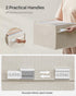 SONGMICS Storage Baskets, Set of 2 Extra Large 30L Fabric Storage Bins, 15.7 x 11.8 x 9.8 Inches, Cloud White