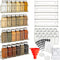 Talented Kitchen Spice Rack Organizer - 4 Stainless Steel Wall-Mounted Racks -