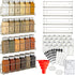 Talented Kitchen Spice Rack Organizer - 4 Stainless Steel Wall-Mounted Racks -
