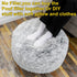 20x20x12 Inches Asuprui Grey Ottoman Foot Rest NO Filler Pouf Ottoman Unstuffed Round Pouf Seat Bean Bag Chair Foldable