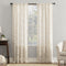 No. 918 Yvette Trellis Jacquard Sheer Curtain Panel, 52" x 84", Cream Off-White Rod Pocket