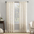 No. 918 Yvette Trellis Jacquard Sheer Curtain Panel, 52" x 84", Cream Off-White Rod Pocket