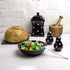 City to Cottage Ceramic Salt and Pepper Shakers Set, Handcrafted Black and White Polka Dot Spice Shakers