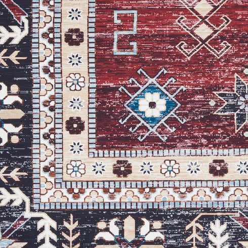 Nourison Fulton Tribal Red Area Rug, 2' x 3', Easy Cleaning, Non-Shedding, Bedroom, Living Room, Dining Room, Kitchen