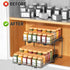 RCHYFEED 2 Tier Pull Out Spice Rack Organizer - Heavy Duty Slide Out Shelf for Kitchen Seasoning