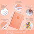 GoGirl Recipe Book – Blank Cookbook to Write In Your Own Recipes – Empty Cooking Journal for Family Recipes – Personalized Recipe Notebook – Hardcover, A5, 58 Recipes In Total - Peach Pink by GoGirl