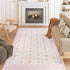 Girls,5x8 Pink Rugs for Bedroom Pink Floral Nursery Rug,Machine Washable Non Slip Carpet for Toddler Kids Room,Living