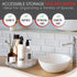 Clear Lazy Susan Organizer - 4PK, 9 Inch Turntable Organizer for Kitchen, Pantry, Fridge & Bathroom