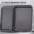Baking Sheets, Small Nonstick Carbon Steel Cookie Trays, Bakeware Set, 2-Pack, 9.45 x 7.09 Inch