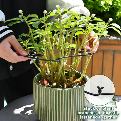 5PCS 9x7.6in Yohsnor Black Monstera Plant Stem Support - Adjustable & Durable Indoor Plant Stake for Cactus