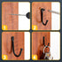 10 Pcs Black Wrought Iron Hooks with Screws, Decorative Colonial Wall Hooks for Keys, Hats, Clothes, Towels