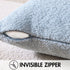Pack 2 Cozy 20 20 Inch ANRODUO of Textured Boucle Throw Pillow Covers Soft Light Blue Decorative Accent Solid Pillow