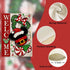 Welcome Christmas Mouse Santa Garden Flag - Xmas Peppermint Candy Wreath Ornament, Double Sided Winter Holiday Decor