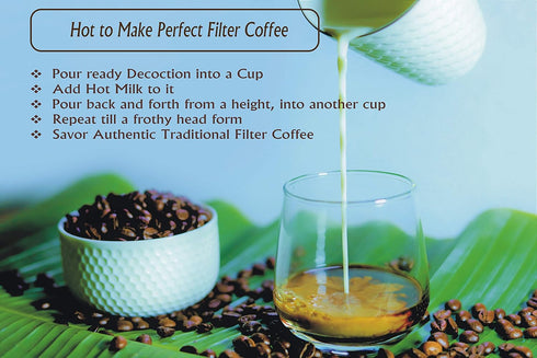 South Indian Filter Coffee Maker, 4-6 Cup Mug Madras Kaapi Kappi Drip Decoction Brewer, Stainless Steel (250 ML)
