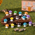 80P Mini Mushrooms, Tiny Resin Mushroom Figurines Small Little Resin in Bulk for Miniature Landscape Aquarium Potted