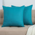 TangDepot Handmade Decorative Solid 100% Cotton Canvas Throw Pillow Covers, 18"x18", Blue