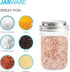 Jarware Stainless Steel Spice Shaker, Wide Mouth Mason Jar Spice Lid