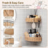 2 Pack GRANNY SAYS Wicker Corner Shower Caddy Hanging, Shower Shelf for Inside Showers, Adhesive Shelves for Bathroom