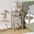 3 Asgolion Tier End Table with Storage and Fast Charging Station, Tall Narrow Nightstand with Type C and USB Port