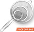 3Pcs Extra Fine Mesh Strainer Set with Handle - Small, Medium, Large Stainless Steel Sieve for Kitchen Baking