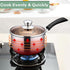 Herogo 1 Quart Saucepan with Lid, 18/10 Stainless Steel Small Pot for Gas Electric Stove Top